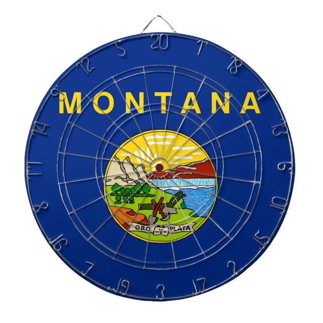 Dartboard with Flag of Montana, USA (Front)
