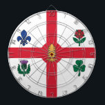 Dartboard with Flag of Montreal, Canada<br><div class="desc">Bring patriotic flair and cultural pride to your game room, office, or recreation space with this vibrant dartboard featuring the official flag of Montreal, Canada. This unique design combines entertainment and heritage, making it a standout piece for anyone who cherishes the city’s rich multicultural roots and iconic symbolism. The flag...</div>