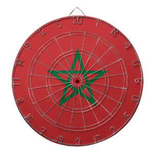 Dartboard with Flag of Morocco