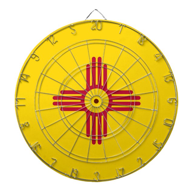 Dartboard with Flag of New Mexico, USA (Front)