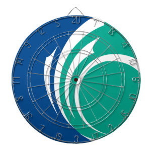 Dartboard with Flag of Ottawa, Canada