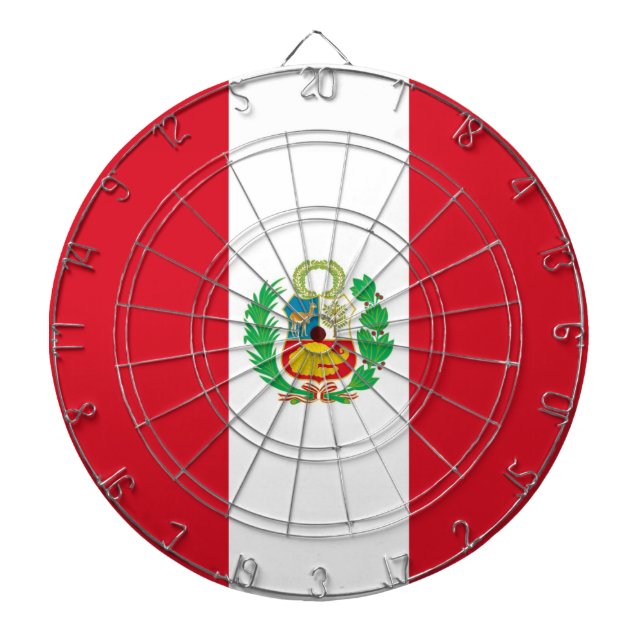 Dartboard with Flag of Peru (Front)