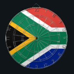 Dartboard with Flag of South Africa<br><div class="desc">Add a touch of South African pride to your game room with our exclusive dartboard featuring the flag of South Africa! Crafted with meticulous attention to detail, this dartboard is not just a functional game accessory; it’s a celebration of South Africa’s vibrant culture and heritage. The stylish design prominently displays...</div>