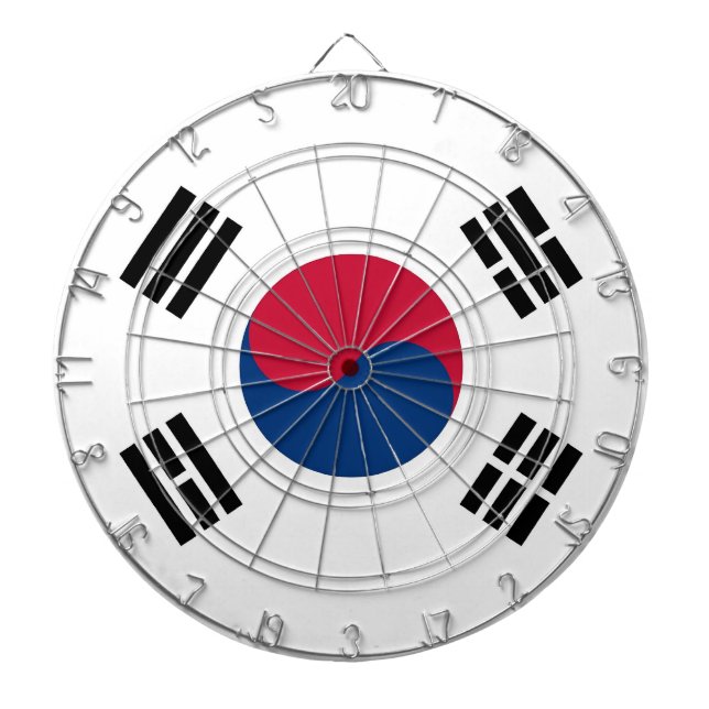 Dartboard with Flag of South Korea (Front)