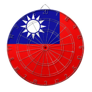 Dartboard with Flag of Taiwan