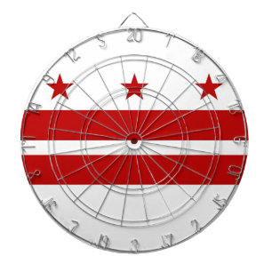 Dartboard with Flag of Washington DC, USA