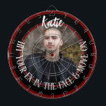 Dartboard with your ex photo - breakup gift<br><div class="desc">Get over your breakup with a laugh thanks to this custom dartboard featuring a photo of your ex. Perfect for celebrating a divorce, break-up, or the end of an engagement, this funny game lets you let off steam and have fun at the same time. Add the recipient’s name at the...</div>