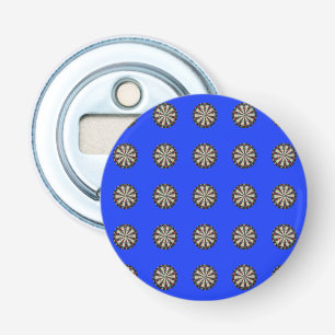 Dartboards Pattern Blue Magnetic Bottle Opener