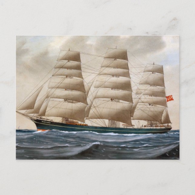 Dartford Sailing ship 1910 Postcard (Front)