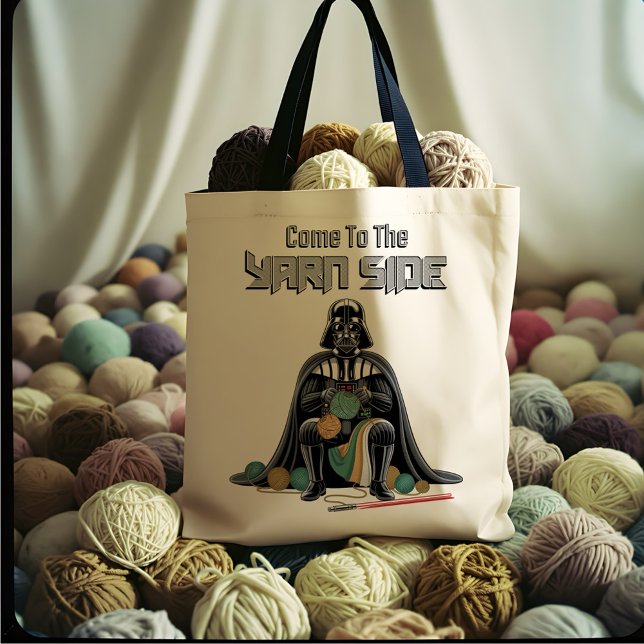 Darth Vader Knitting  Tote Bag (
)