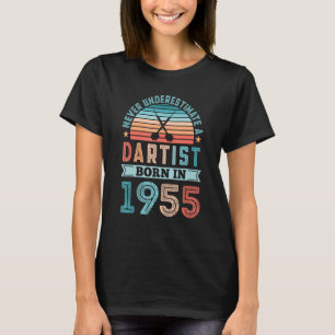 Dartist born in 1955 70th Birthday Darts T-Shirt