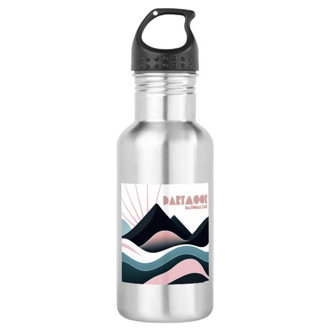 Dartmoor National Park Coloured Hills 532 Ml Water Bottle (Front)