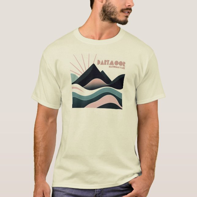 Dartmoor National Park Coloured Hills T-Shirt (Front)
