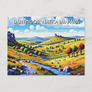 Dartmoor National Park Horse Travel Postcard