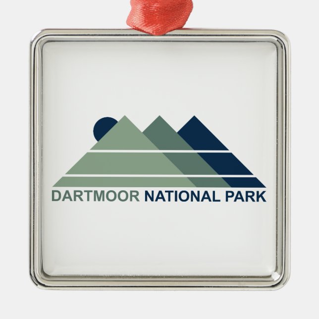 Dartmoor National Park Mountain Sun Metal Tree Decoration (Front)