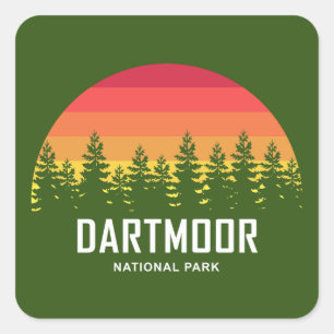 Dartmoor National Park Square Sticker