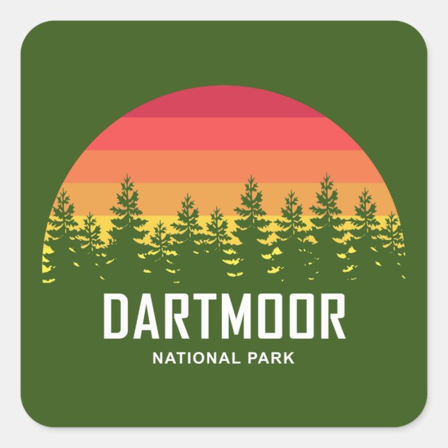 Dartmoor National Park Square Sticker (Front)
