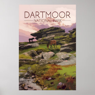 Dartmoor National Park Travel Poster