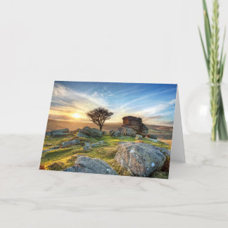 Dartmoor Sunset Holiday Card