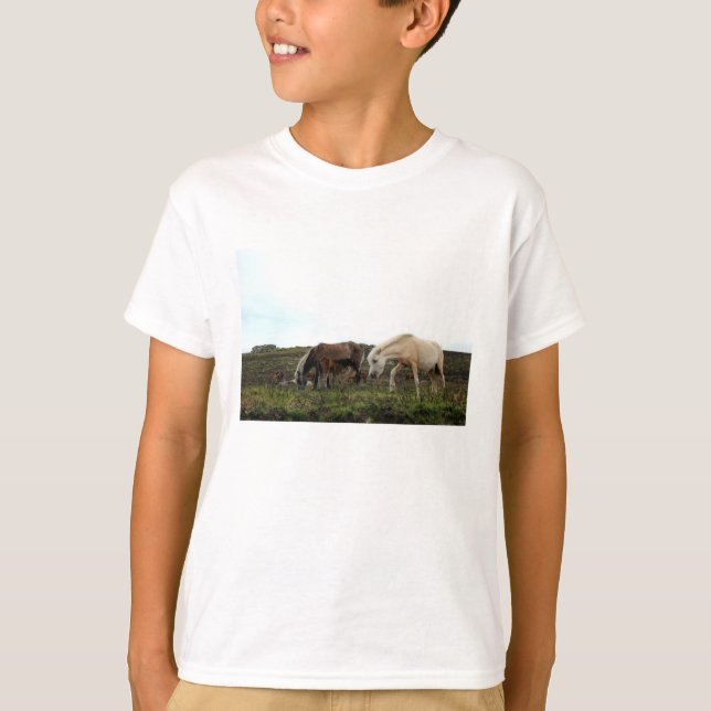Dartmoor Wild Ponies Kids' Long Sleeved Shirt (Front)