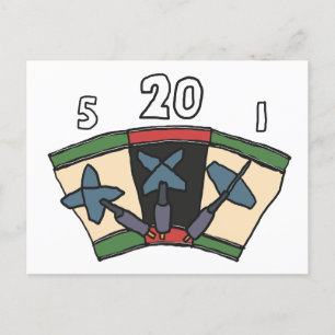 Darts 180 postcard
