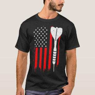 Darts American Flag Funny Darts Gift For Men T-Shirt