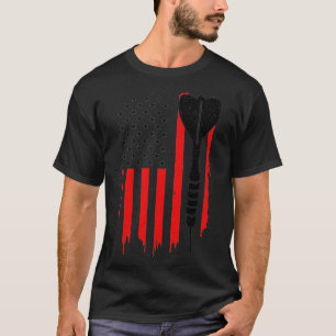 Darts American Flag Funny Darts Gift For Men T-Shirt