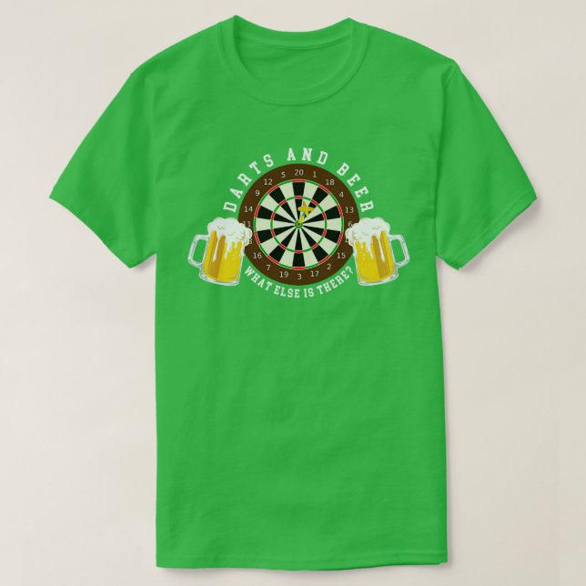 Darts and Beer Dartboard Tournament Sport Fun T-Shirt (Design Front)