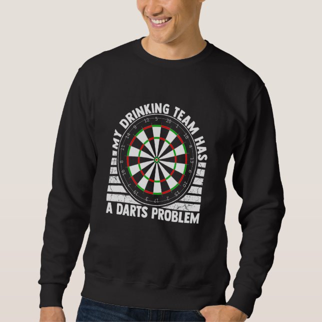 Darts And Beer Funny Pub Game Dart Love Sweatshirt (Front)