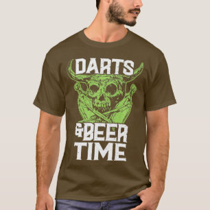 Darts And Beer Time Lover Dartboard Cool Funny T-Shirt