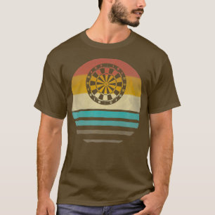 Darts Arrows Retro Vintage Sunset Old School T-Shirt