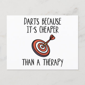 Darts Because Postcard