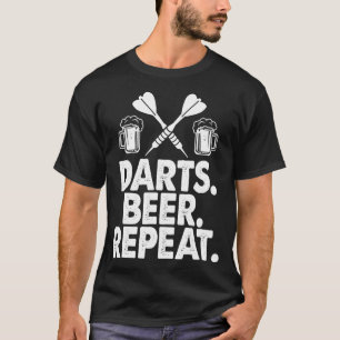 Darts Beer Repeat Player Tee Shirt Funny Dart