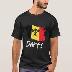 Darts Belgian Flag Dart Throwing Belgium Country D T-Shirt