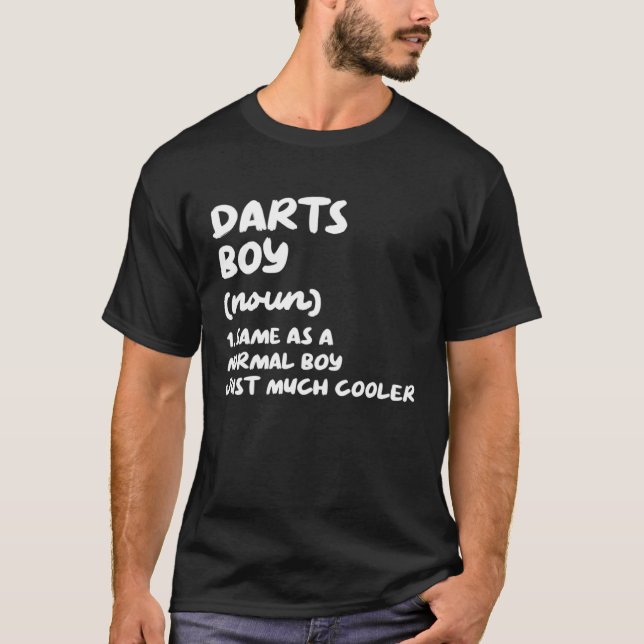 Darts Boy Definition Funny T-Shirt (Front)