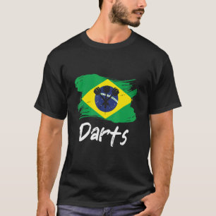 Darts Brazilian Flag Dart Throwing Brazil Country T-Shirt