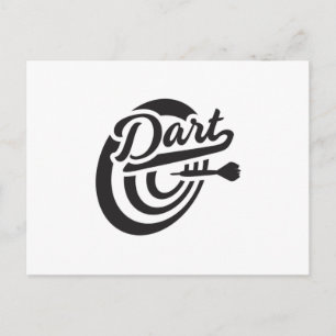 Darts Dart 180 Dartboard Bullseye Arrow Gift Idea Postcard