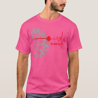Darts Dart Board Heartbeat T-Shirt