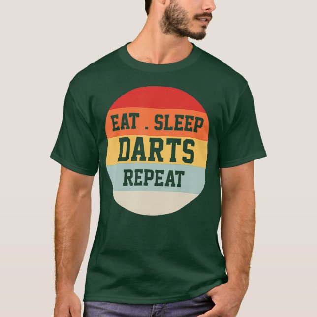 Darts Dart Player Retro Funny Gift T-Shirt (Front)