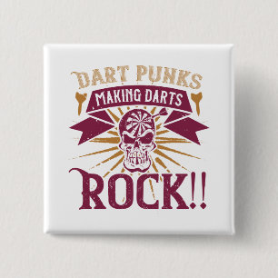 Darts - Dart Punks Making Darts Rock! 15 Cm Square Badge
