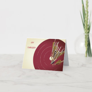 DARTS DARTBOARD ON TARGET BIRTHDAY PERSONALIZE THANK YOU CARD