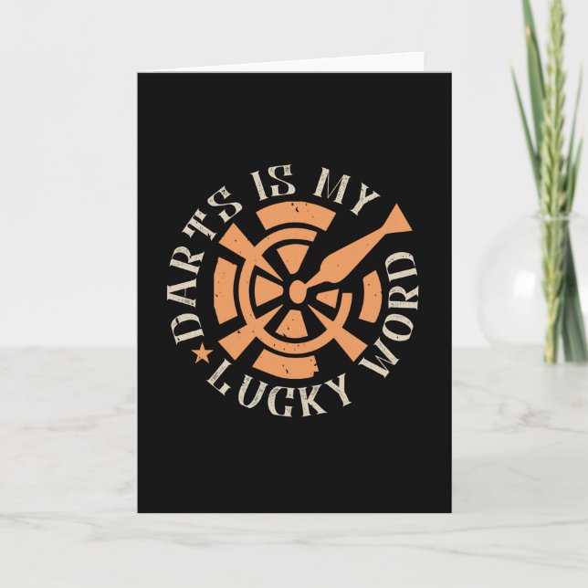 Darts - Darts Is My Lucky Word Card (Front)