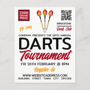 Darts Design, Darts Tournament Advertising Flyer