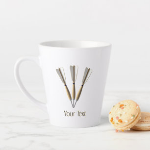 Darts Design Personalised Latte Mug