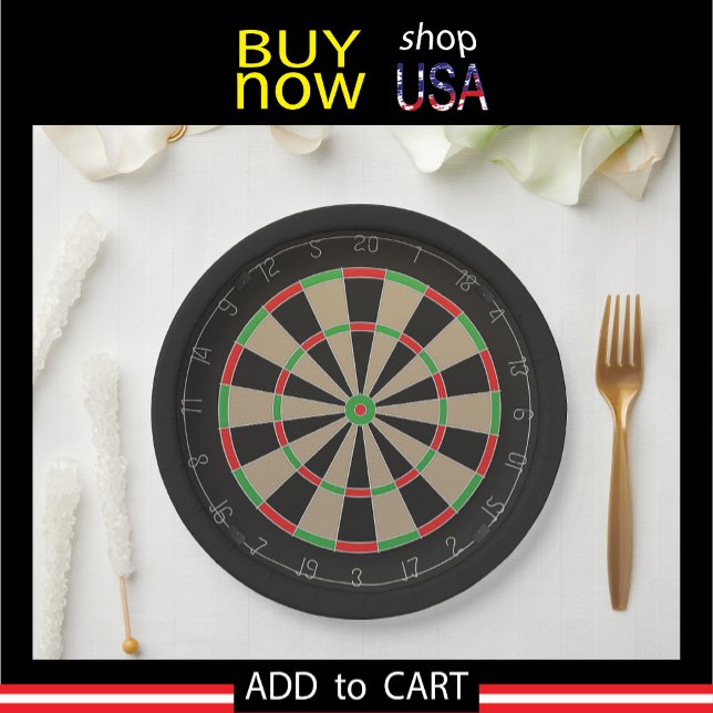 Darts Fans 🎯😍 Dartboard  Paper Plate (Creator Uploaded)
