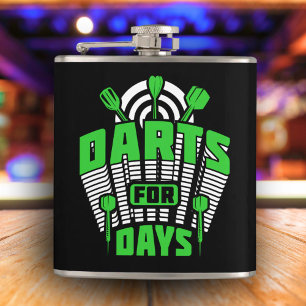 Darts For Days Vinyl Wrapped Flask 6 oz.