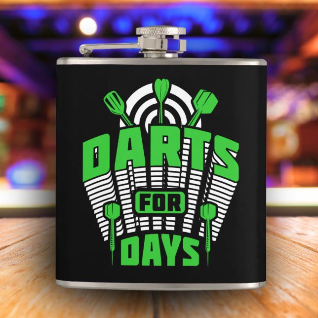 Darts For Days Vinyl Wrapped Flask 6 oz. (Creator Uploaded)