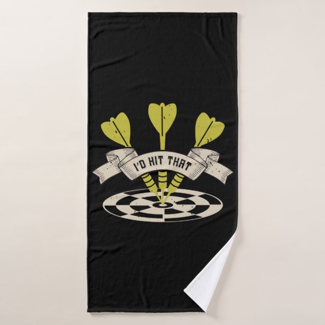 Darts - I'd Hit That Bullseye Bath Towel (Bath Towel)