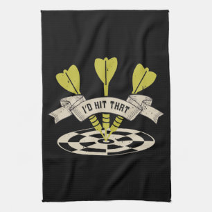 Darts - I'd Hit That Bullseye Tea Towel