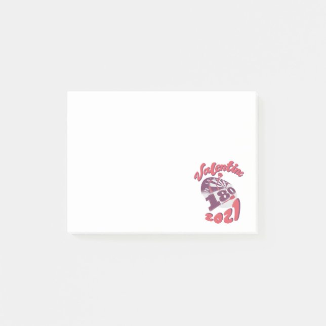 Darts is my Valentine 2021 Post-it Notes (Front)